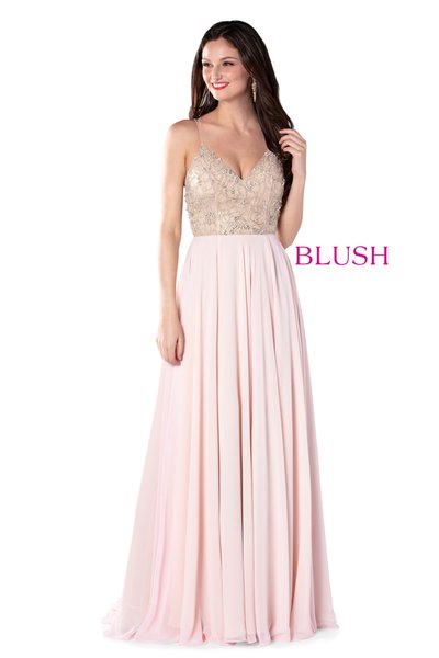 blush prom gowns